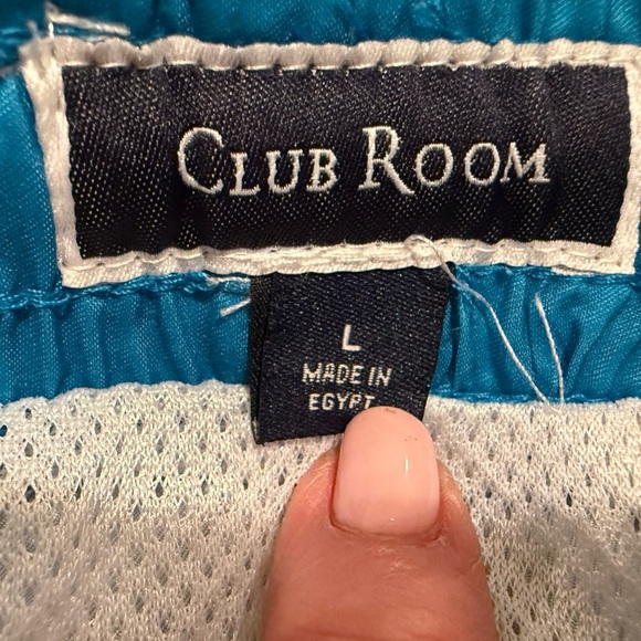 Club Room Blue and Green Swim men’s Trunks with Modern Design/size L - Picture 3 of 8